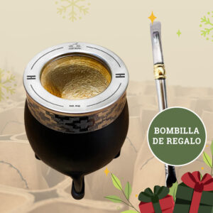 Mate Imperial Virola de acero Personalizado + Bombilla de regalo