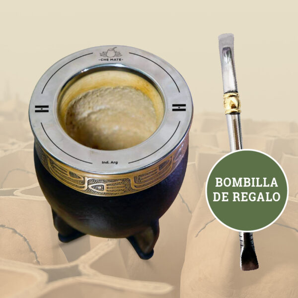 Mate imperial grabado personalizado + Bombilla de regalo
