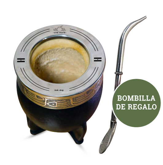 Mate imperial grabado personalizado + Bombilla de regalo