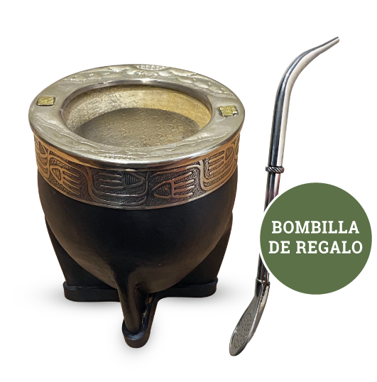 Mate imperial cincelado + bombilla de regalo