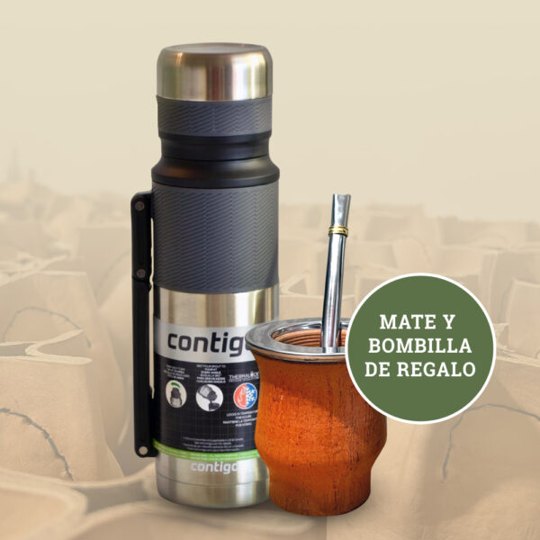 Termo Contigo 1,2 litros + mate y bombilla de regalo