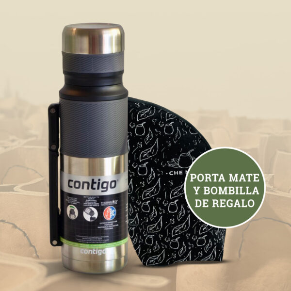 Termo Contigo 1,2 litros + Porta mate y bombilla de regalo