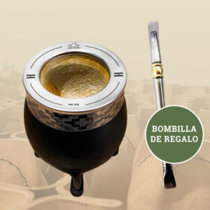 Mate Imperial Virola de acero Personalizado + Bombilla de regalo